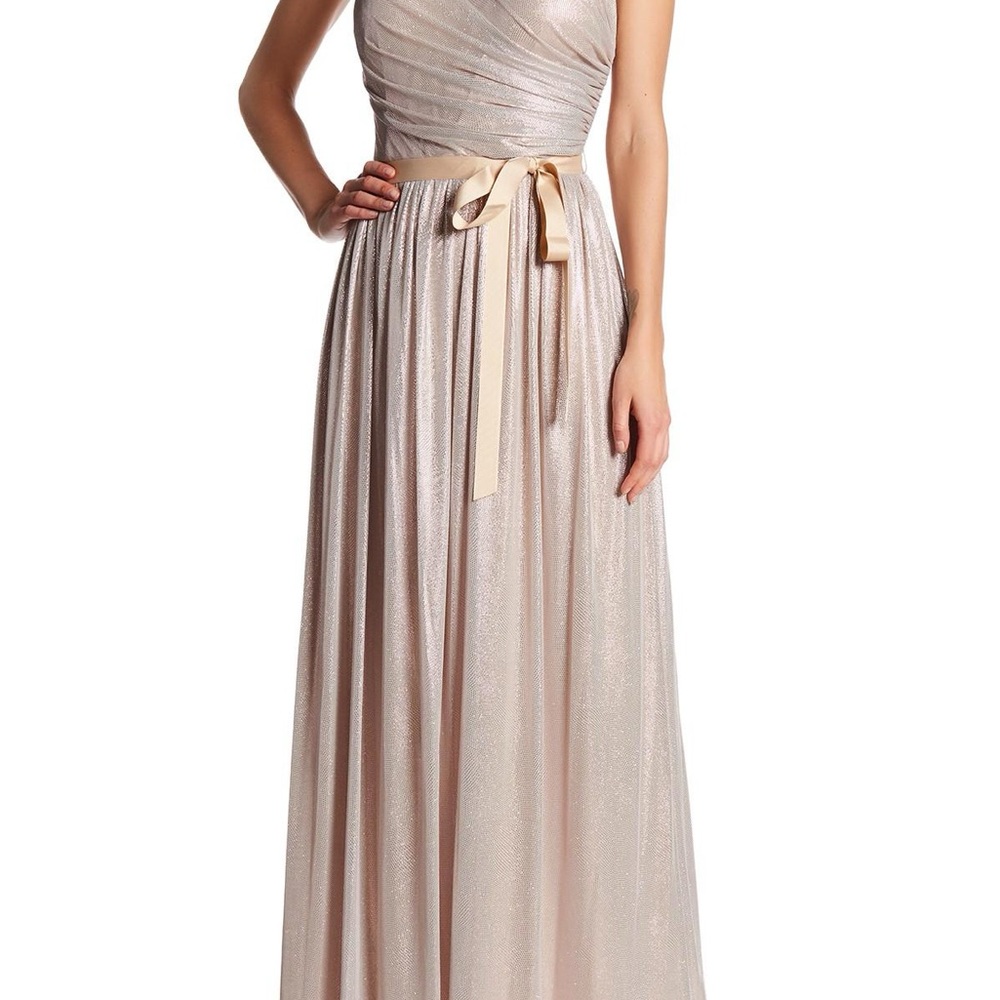 MARINA Champagne Gold Maxi Dress Gown